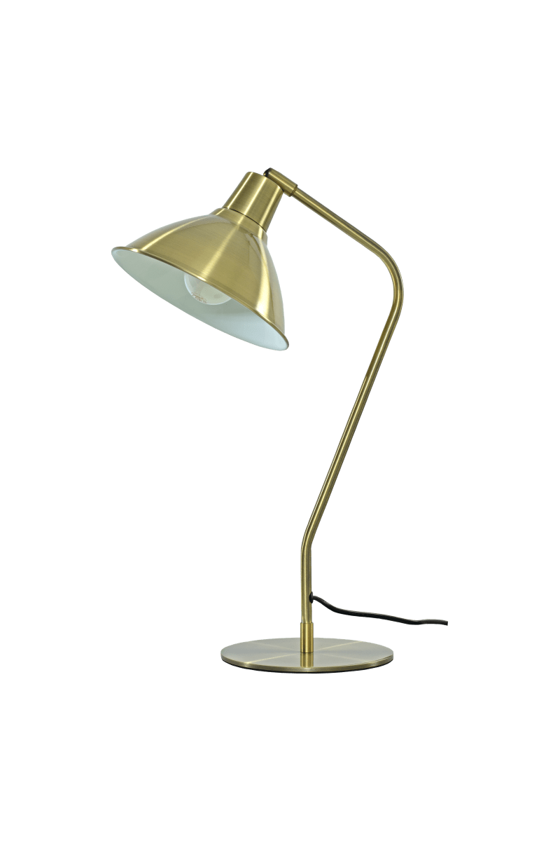 Ostri 50cm Antikk messing skrivebordslampe Fra Aneta Lighting - Ostri bordlampe har et klassisk og tidl&oslash;st design laget av metall i antikk messingfinish.
