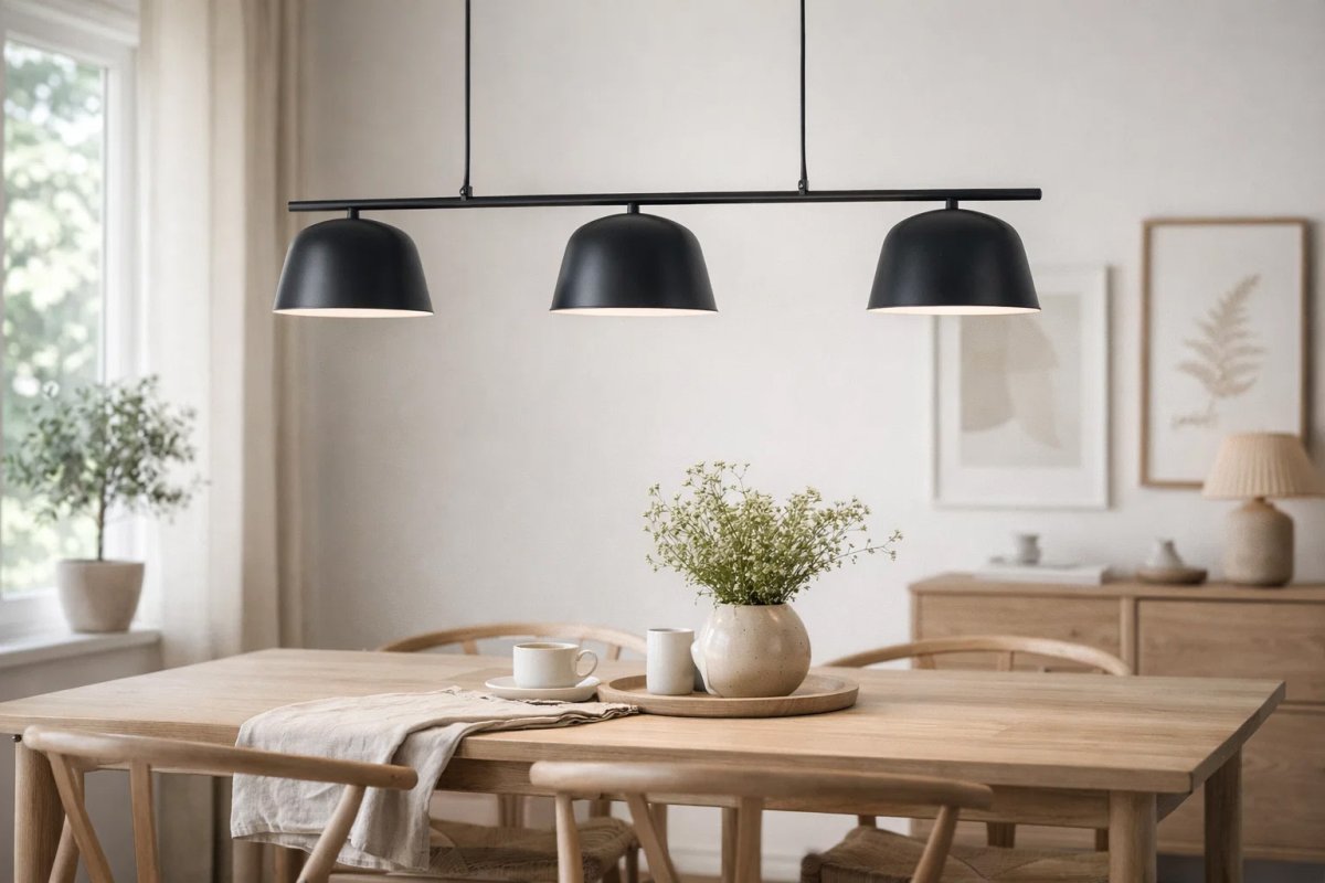 Pop 125cm Svart Taklampe Fra Nordic Lighting - Pop er en stilig taklampe i metall med svart finish som gir et rolig og moderne inntrykk.