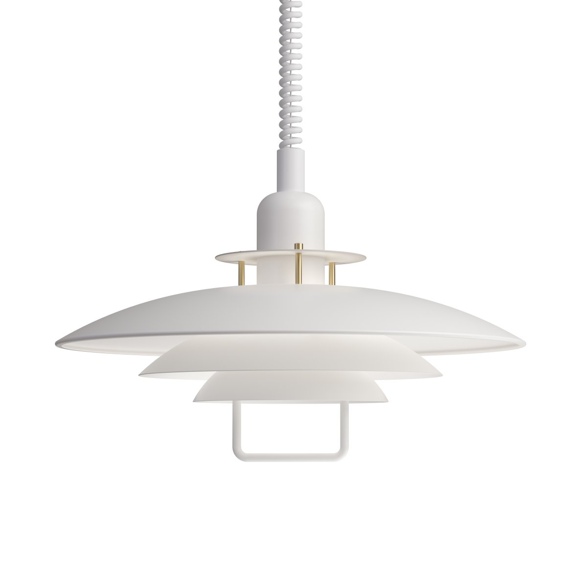 Primus II Ø43 Matt hvit/messing Taklampe Fra Belid - Primus er en populær pendel med tidsriktig design som har blitt tilpasset trendene gjennom årene.