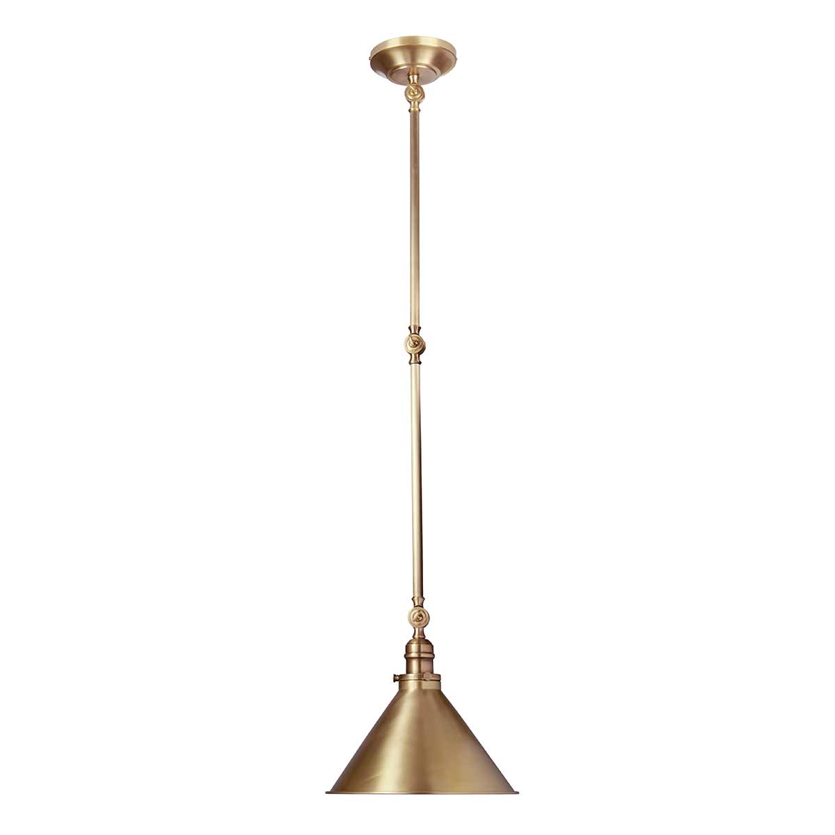 Provence Ø37 Antikk messing Taklampe Fra Elstead Lighting - Dens tidløse og elegante design passer perfekt på kjøkken, kafeer eller bistroer, og gir rommet stilig og funksjonell belysning.