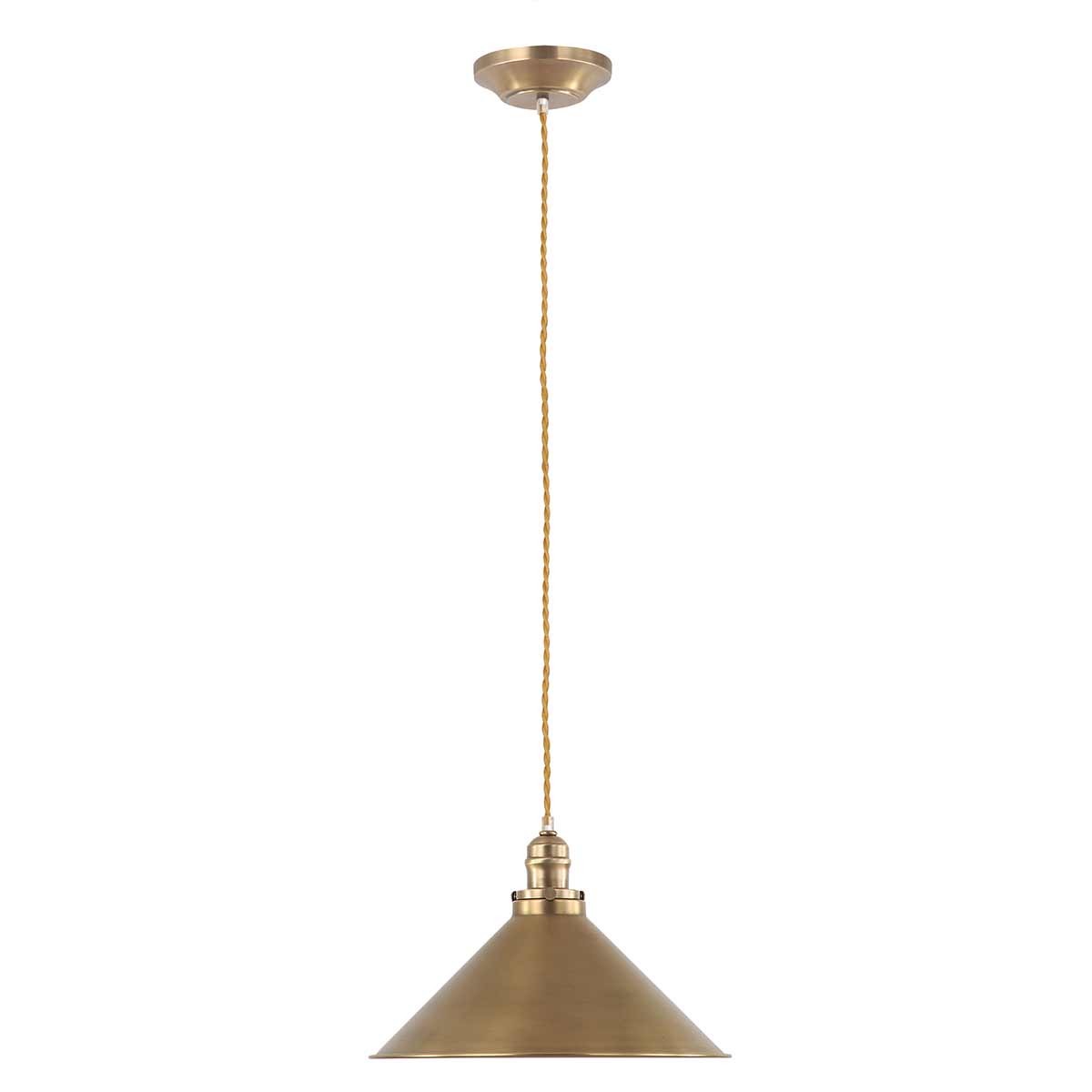 Provence Ø37 Antikk messing Taklampe Fra Elstead Lighting - Provence takpendel i antikk messing er inspirert av franske designstiler fra midten av 1900-tallet, hvor den ofte ble brukt til å lyse opp bord på kjøkken, kafeer og bistroer.