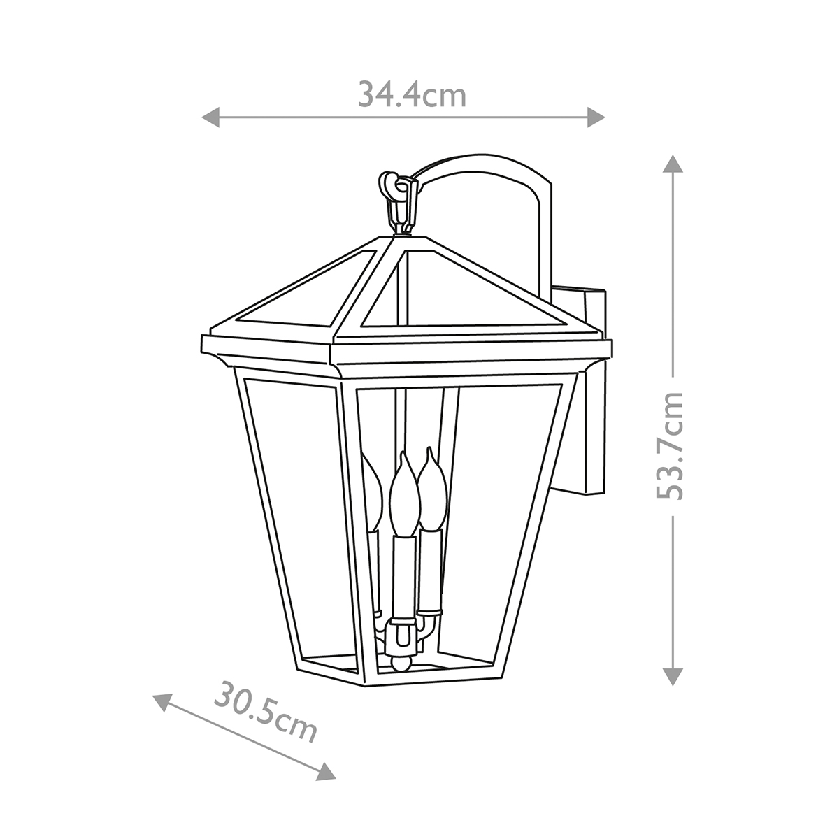 Alford Place 54cm Svart utendørslampe Fra Elstead Lighting - Alford Place &auml;r en klassisk och elegant fasadlampa som kombinerar tidl&ouml;s design med h&ouml;g kvalitet.
