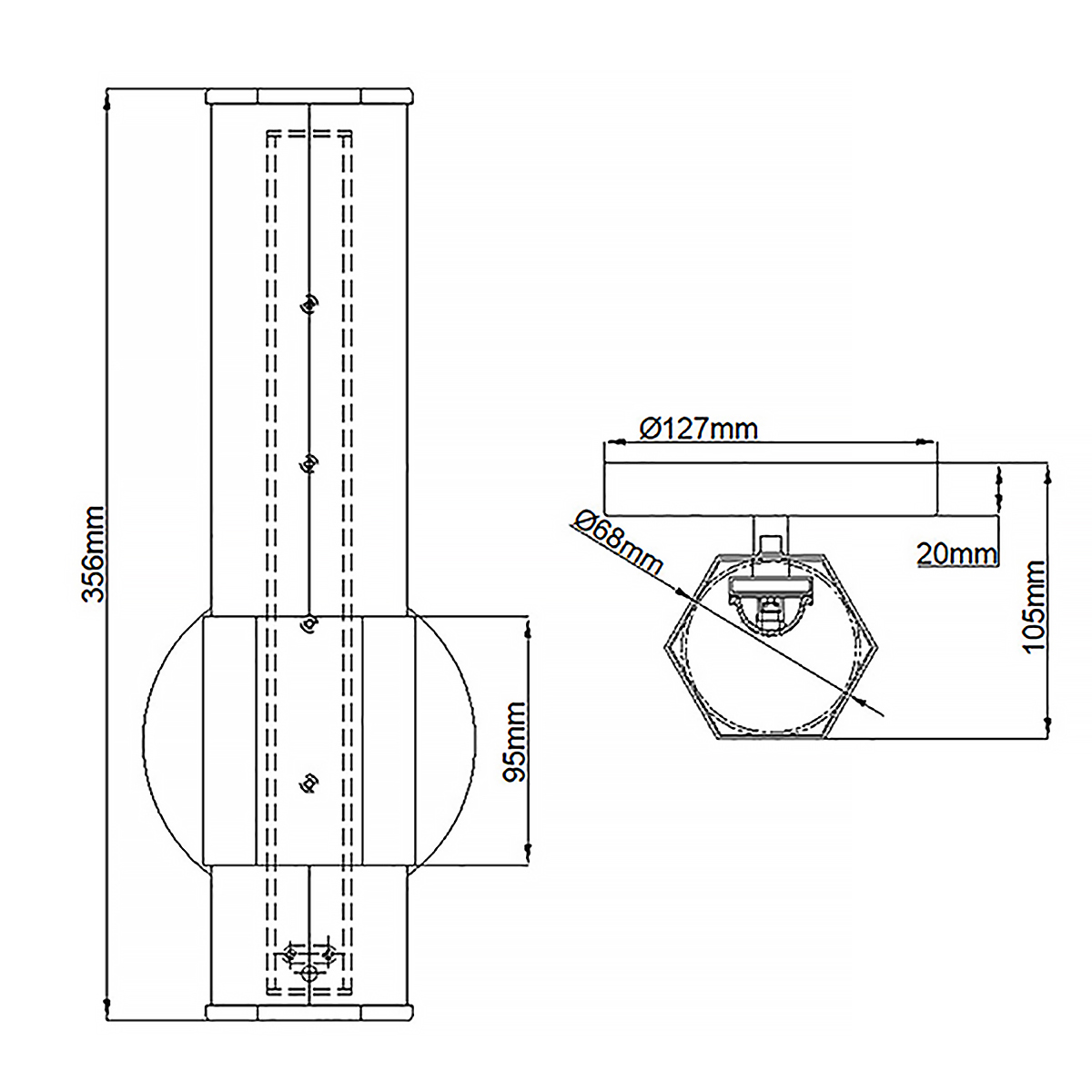 Facet 35cm Krom baderomslampe Fra Elstead Lighting - Facet er en moderne og stilig baderomslampe som kombinerer funksjon og estetikk.