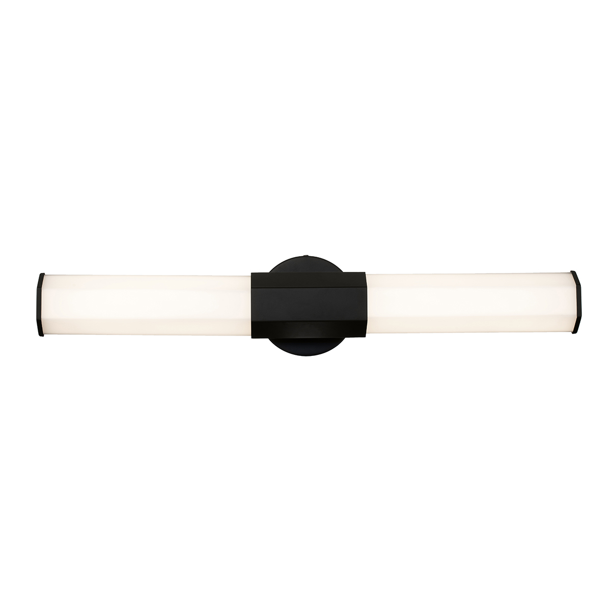 Facet 65cm Svart baderomslampe Fra Elstead Lighting - Facet er en moderne og stilig baderomslampe som kombinerer funksjon og estetikk.