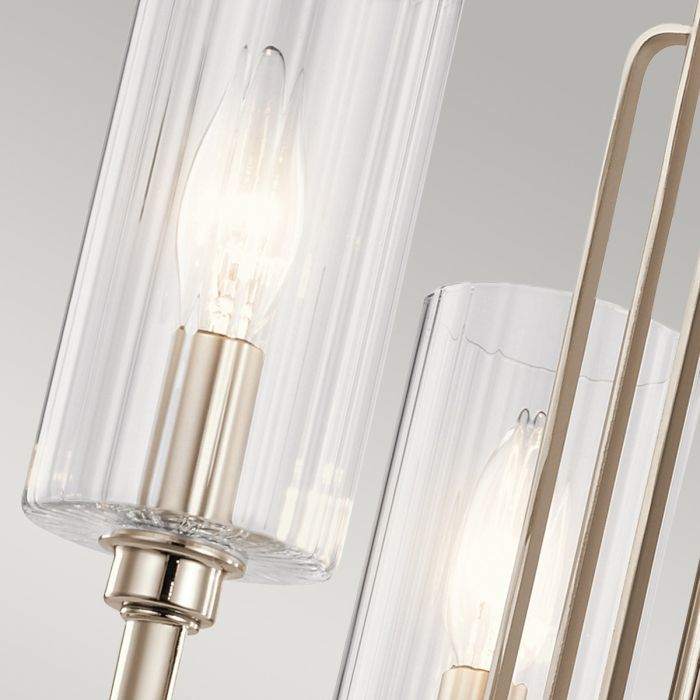 Kimrose Ø45 Nikkel Taklampe Fra Elstead Lighting - De geometriske formene er i fokus og forsterkes av en elegant polert nikkelfinish.