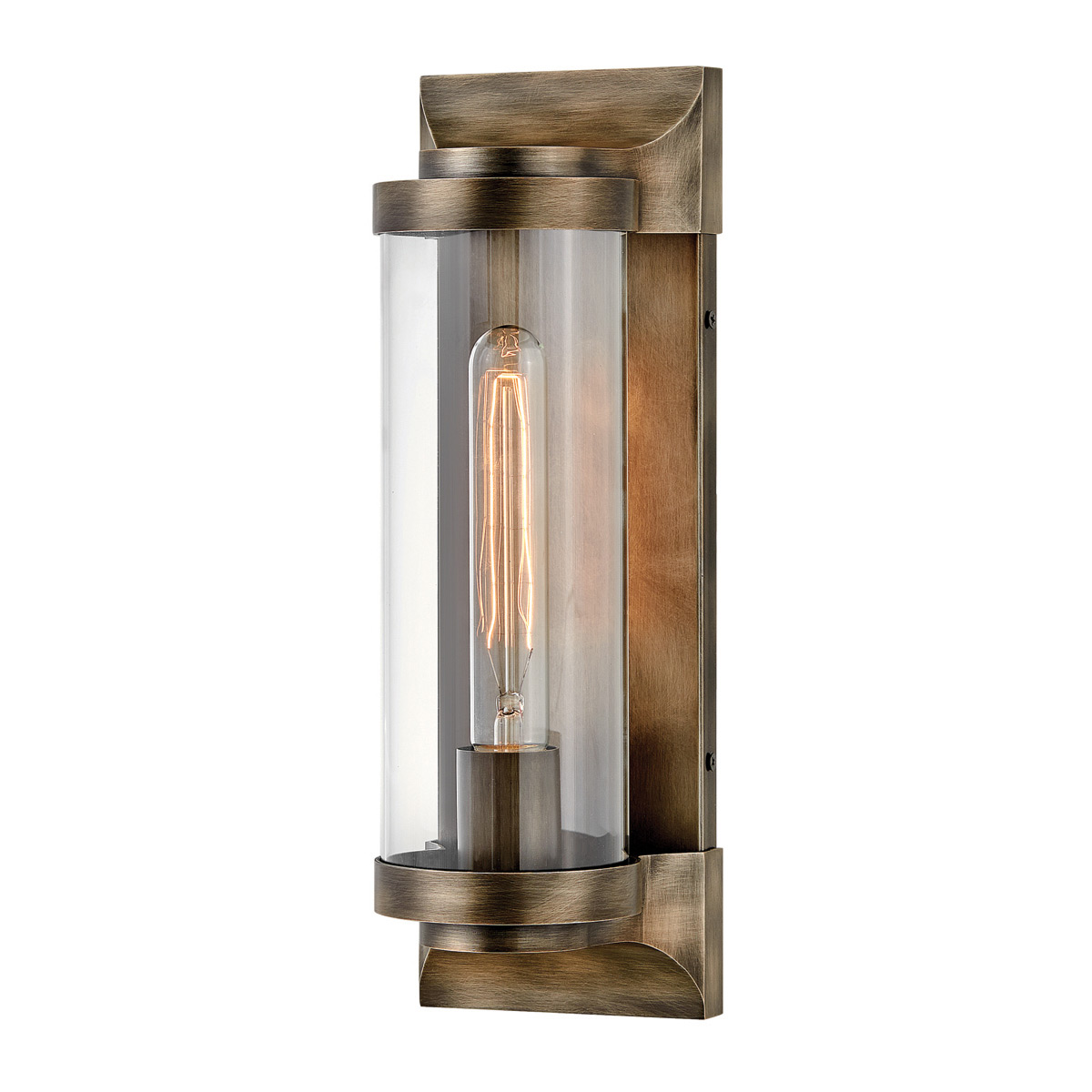 Pearson Bronse utendørslampe Fra Elstead Lighting - Tillverkad av aluminium, m&auml;ssing och glas, erbjuder den en robust och h&ouml;gkvalitativ konstruktion med en vacker bronsfinish.