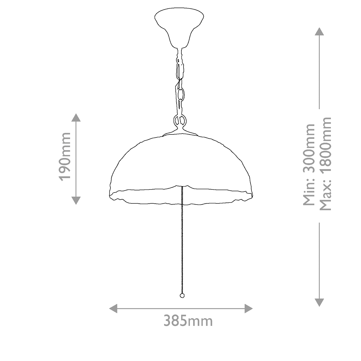 Larissa Ø38 Flerfarget Fra Elstead Lighting - Larissa er en dekorativ taklampe i klassisk Tiffany-stil, laget av st&aring;l med en vakker vintage bronsefinish.
