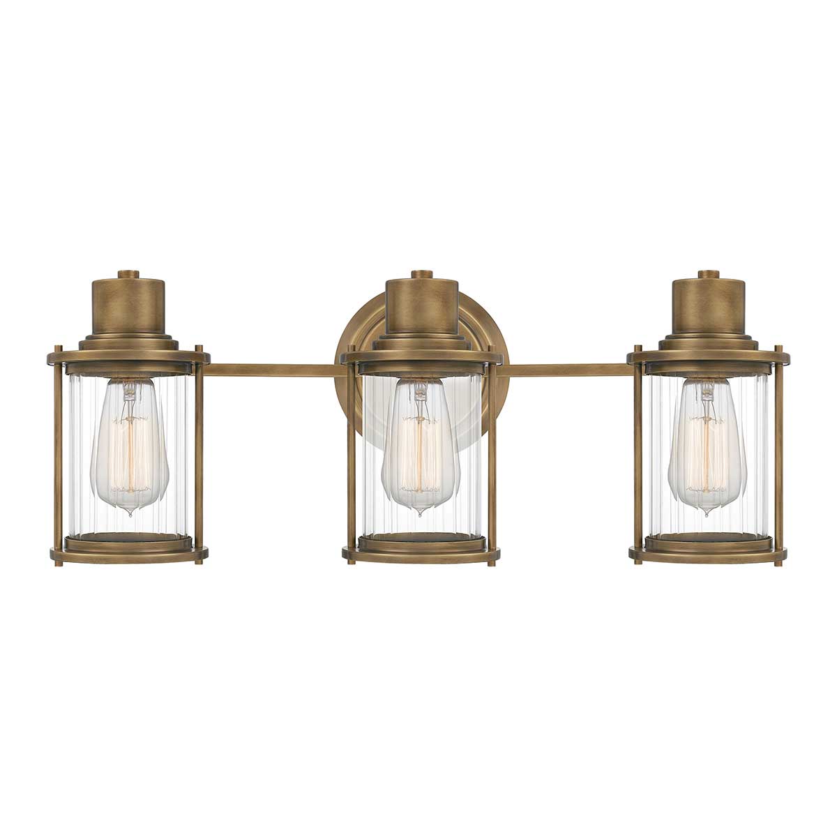 Riggs 56cm Rå messing baderomslampe Fra Elstead Lighting - Laget i stål og med en robust konstruksjon gir Riggs et stilig og funksjonelt lys i hjemmet.