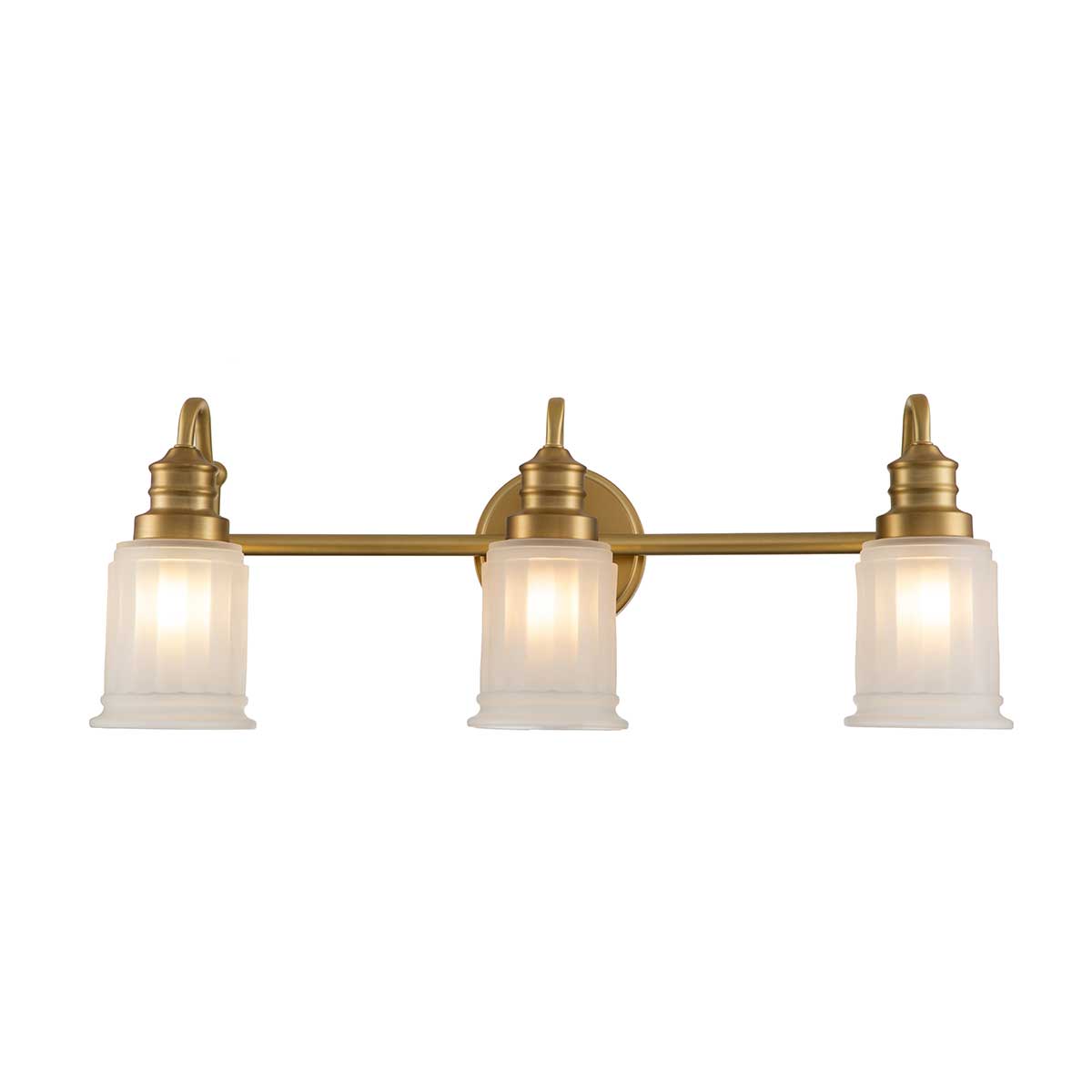 Swell 60cm Børstet messing baderomslampe Fra Elstead Lighting - Swell vegglampe i børstet messing er en stilig amerikansk klassiker, laget av stål med frostet glass.