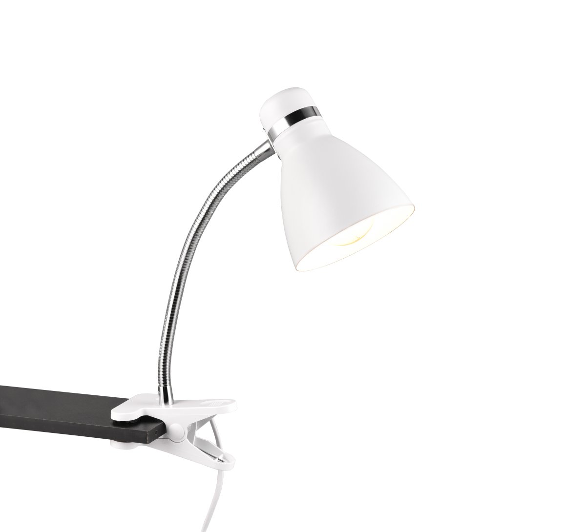 Harvey Hvit klemmelampe Fra Trio Lighting - Armaturet i matt hvit kan enkelt kombineres med ulike interiør- og fargekonsepter og passer godt inn i ditt interiør.