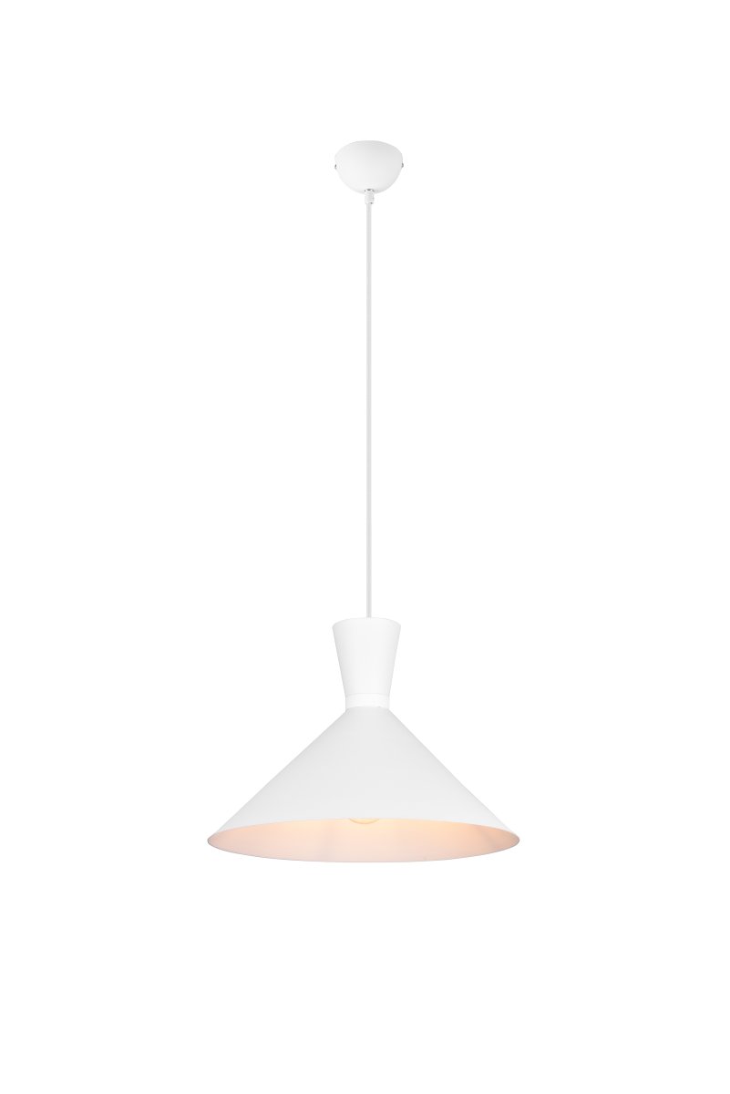 Enzo Ø35 Hvit Taklampe Fra Trio Lighting - Perfekt for å belyse bestemte områder, denne moderne armaturen passer like godt på kjøkkenet som i stuen.
