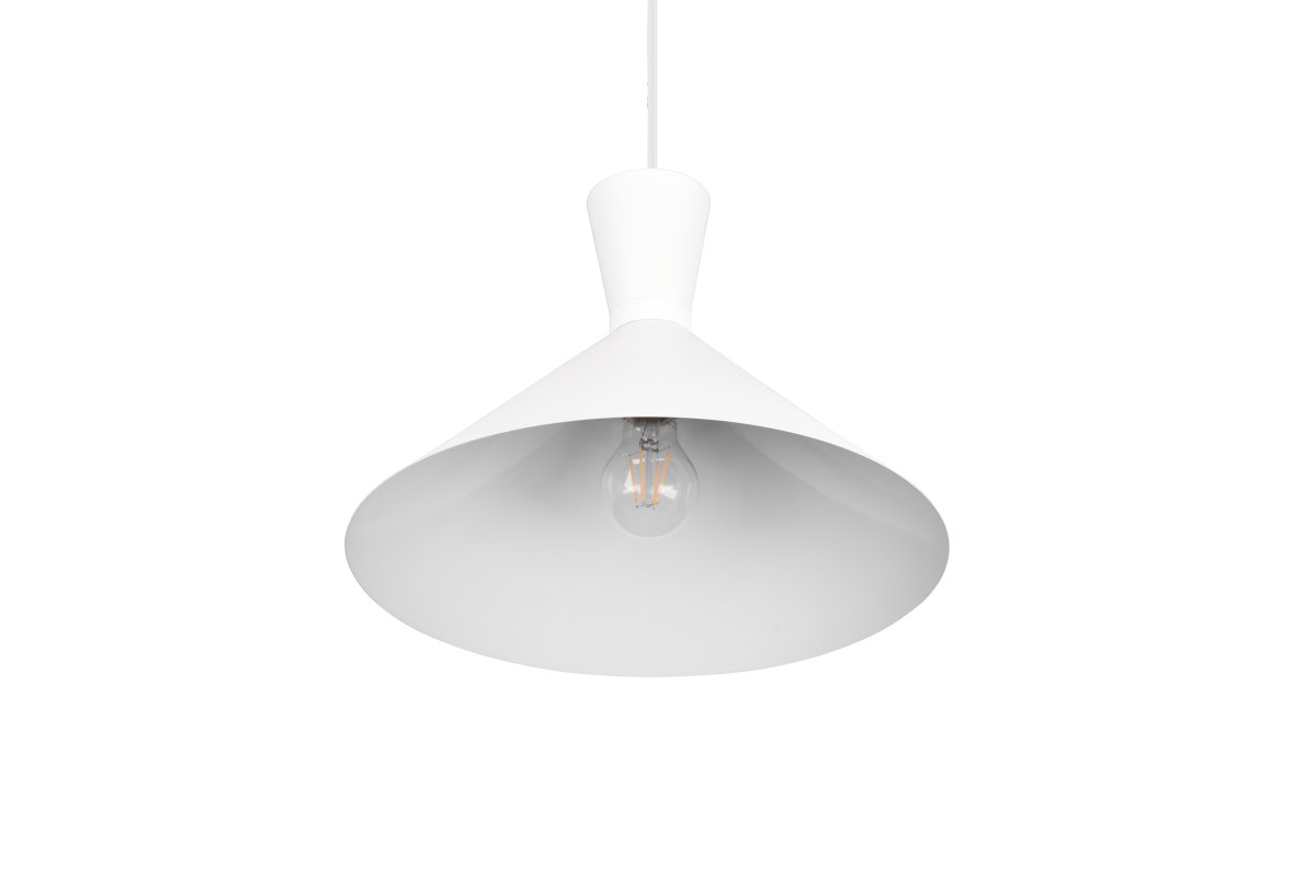 Enzo Ø35 Hvit Taklampe Fra Trio Lighting - Perfekt for å belyse bestemte områder, denne moderne armaturen passer like godt på kjøkkenet som i stuen.