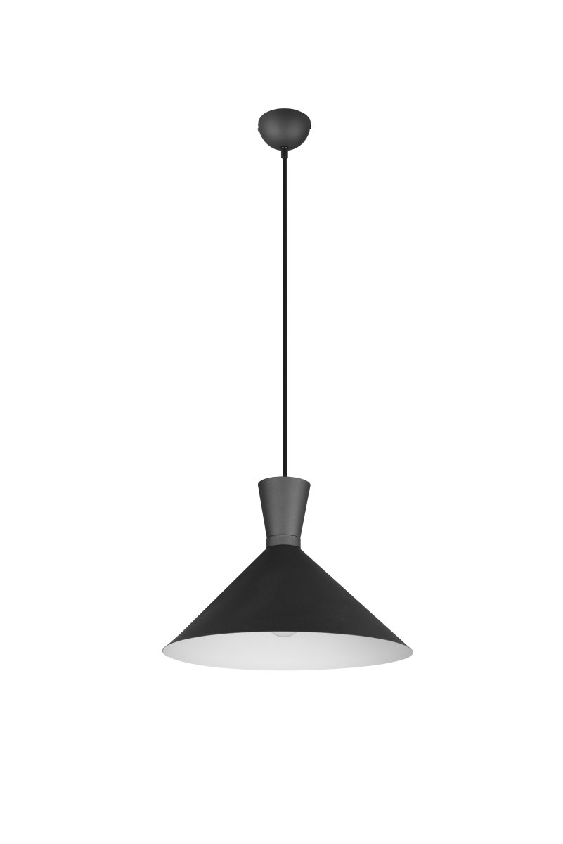 Enzo Ø35 Svart Taklampe Fra Trio Lighting - Perfekt for å belyse bestemte områder, denne moderne armaturen passer like godt på kjøkkenet som i stuen.