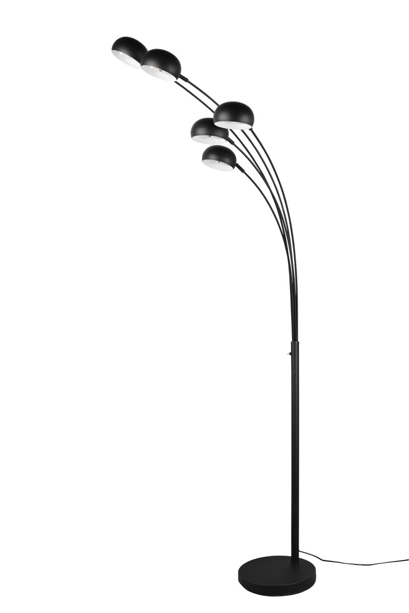 Dito Svart gulvlampe Fra Trio Lighting - Dito gulvlampen er et sofistikert blikkfang med sitt unike femfingerdesign, som fungerer b&aring;de som en stilig lyskilde og et dekorativt element i rommet.