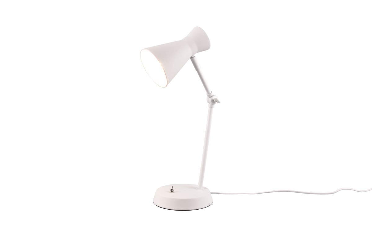 Enzo 50cm Hvit skrivebordslampe Fra Trio Lighting - 