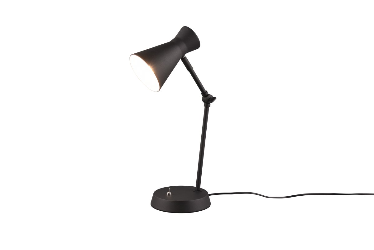 Enzo 50cm Svart skrivebordslampe Fra Trio Lighting - 
