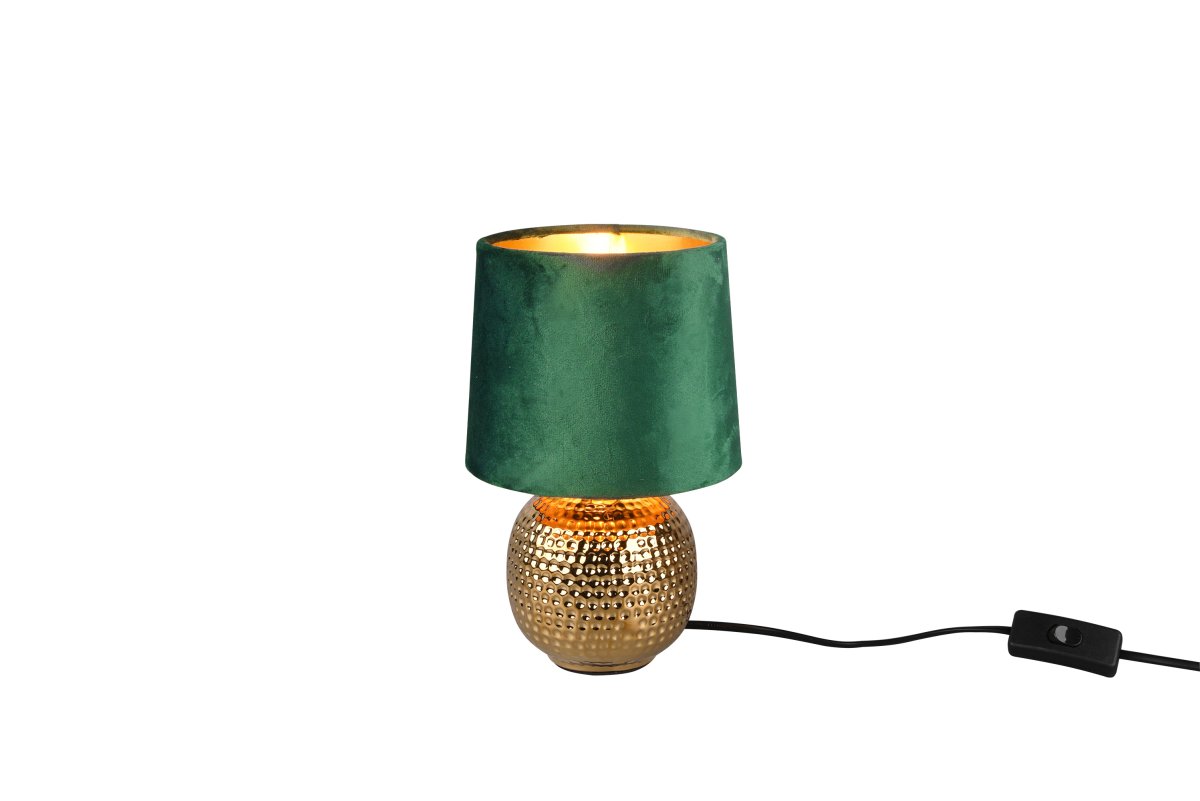 Sophia 26cm Grønn bordlampe Fra Trio Lighting - Perfekt som nattbordslampe, på kommoden eller sidebordet, den skaper dekorative aksenter og avgir et varmt, mykt lys som skaper en hyggelig atmosfære.