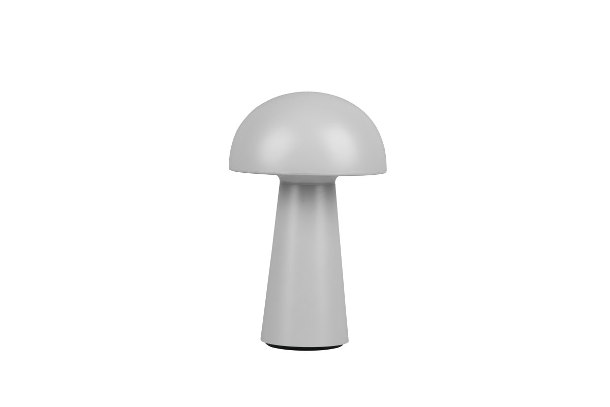 Lennon 22cm Grå bærbar Fra Trio Lighting - Den batteridrevne lampen kan enkelt tas med til strengefester og enkelt lades via USB-C.