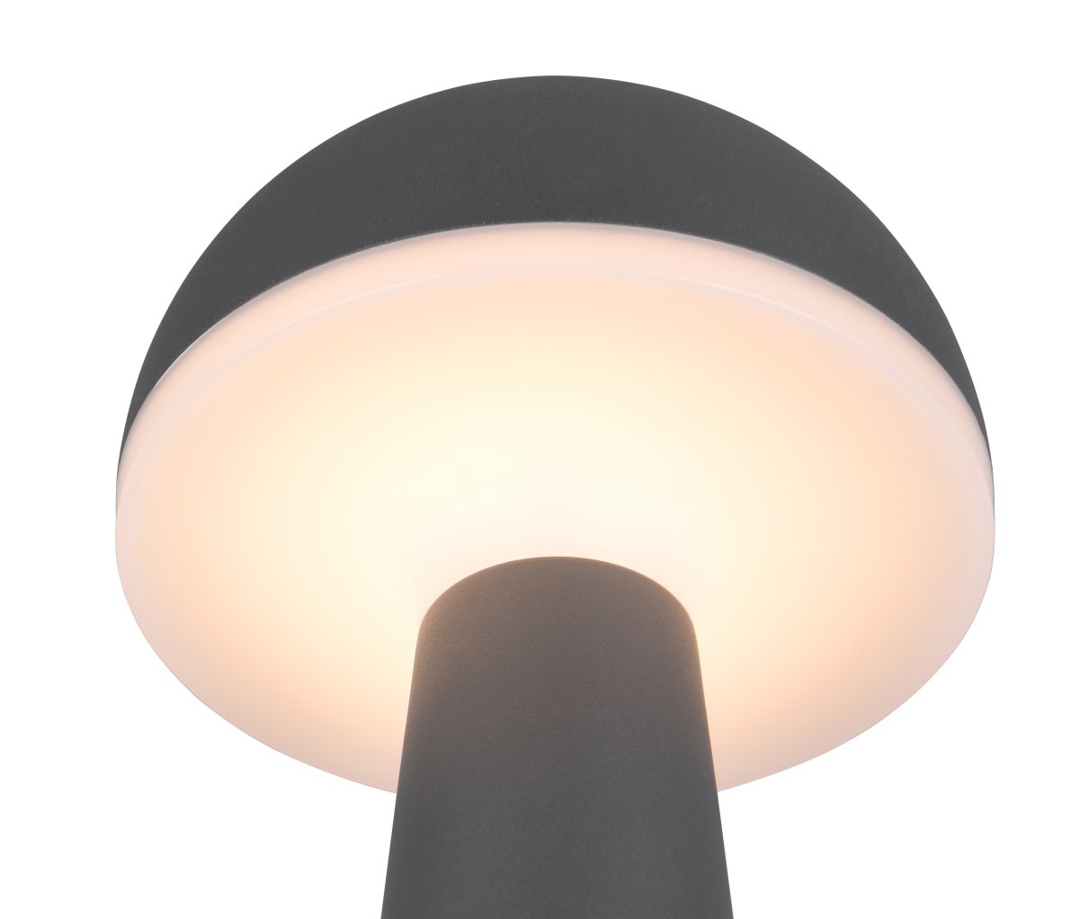 Fungo 30cm Antrasitt bærbar Fra Trio Lighting - Den bærbare Fungo bordlampen kombinerer moderne design med innovative funksjoner, noe som gjør den til en favoritt blant oppladbare lamper.