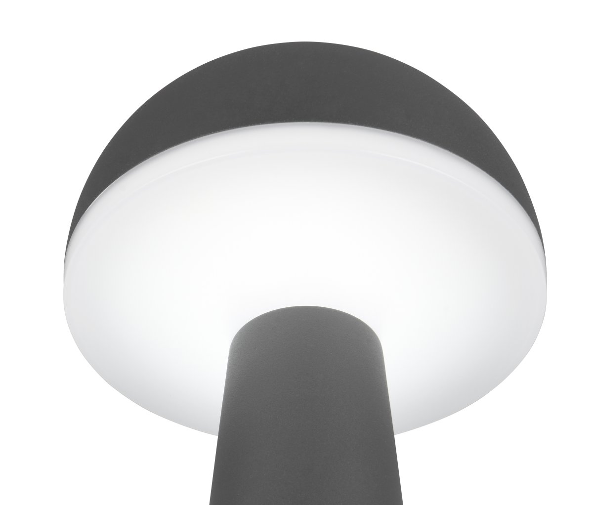 Fungo 30cm Antrasitt bærbar Fra Trio Lighting - Den bærbare Fungo bordlampen kombinerer moderne design med innovative funksjoner, noe som gjør den til en favoritt blant oppladbare lamper.