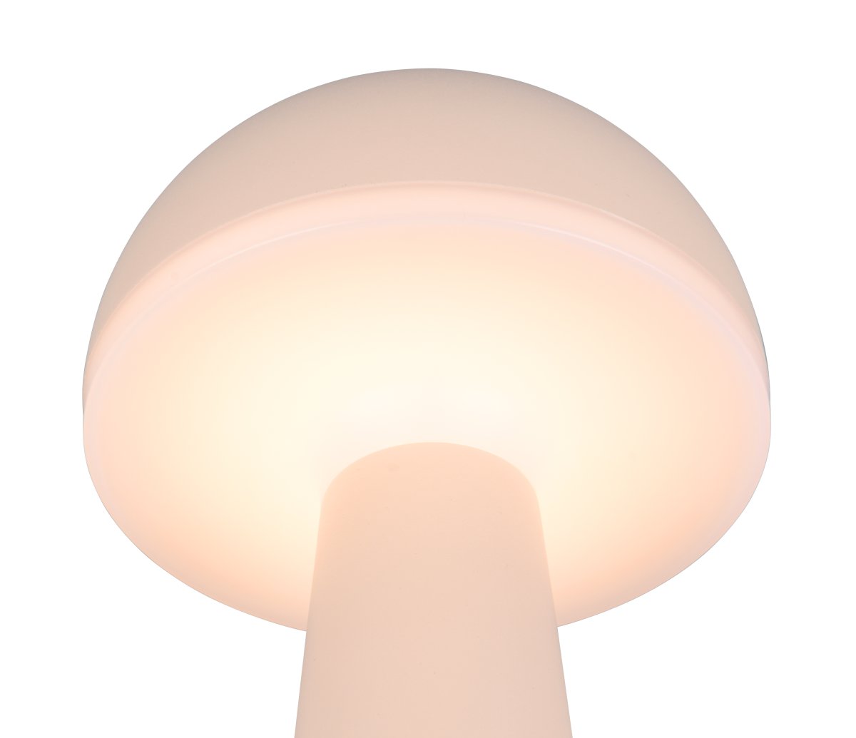 Fungo 30cm Sand bærbar Fra Trio Lighting - Den bærbare Fungo bordlampen kombinerer moderne design med innovative funksjoner, noe som gjør den til en favoritt blant oppladbare lamper.