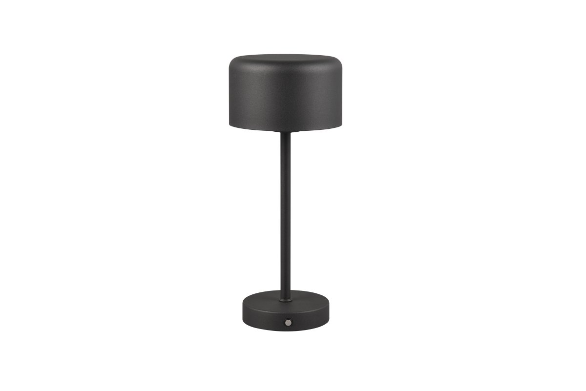 Jeff 30cm Svart bærbar Fra Trio Lighting - Med et oppladbart batteri og enkel lading via USB-C-porten kan den plasseres hvor som helst, uten kabler, og skape en koselig lys atmosfære.