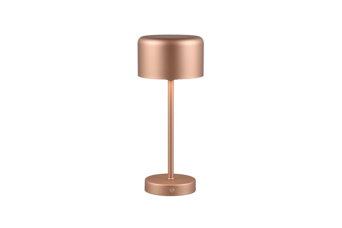Jeff 30cm Brun bærbar Fra Trio Lighting - Med et oppladbart batteri og enkel lading via USB-C-porten kan den plasseres hvor som helst, uten kabler, og skape en koselig lys atmosfære.