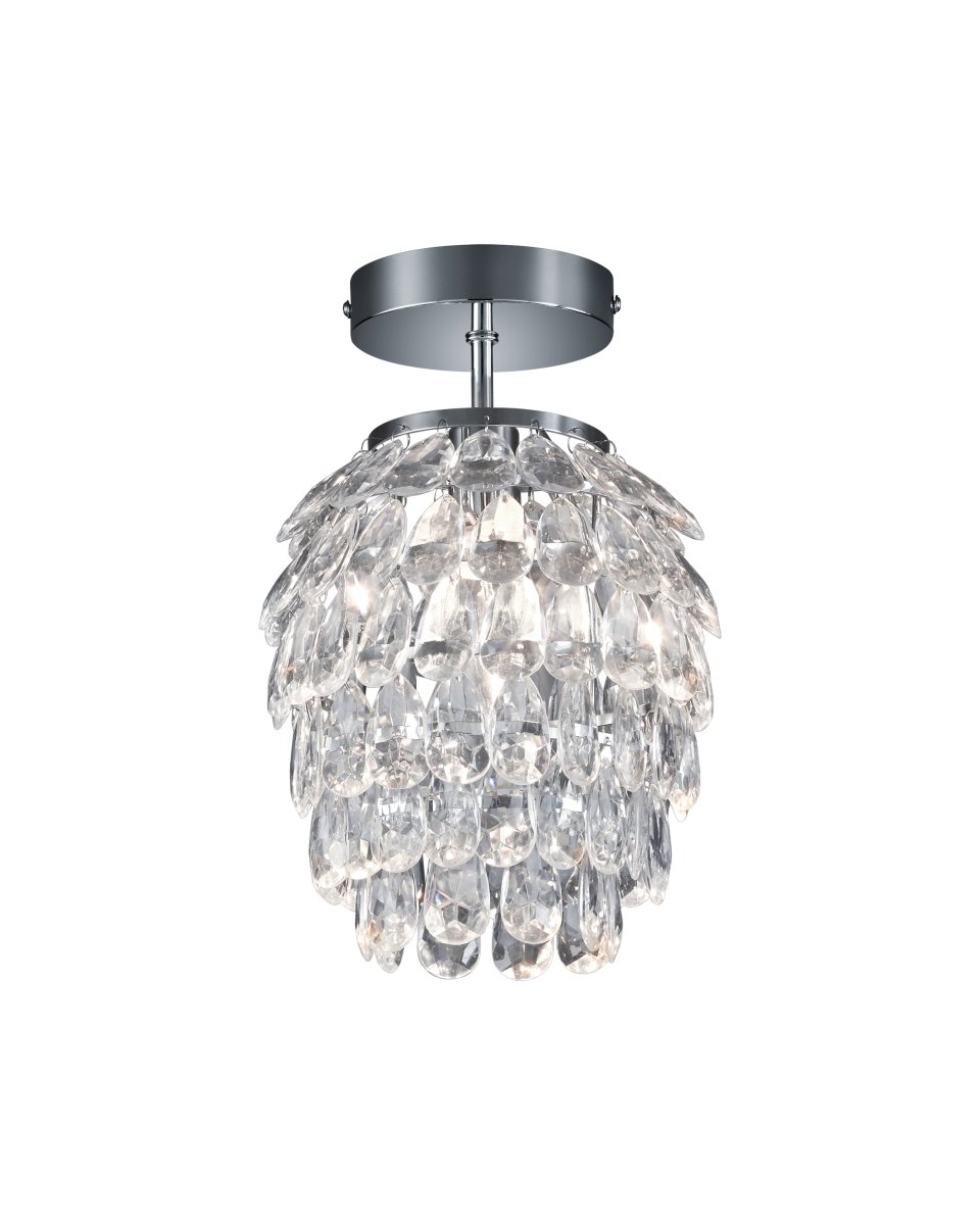 Petty Ø20 Krom plafond Fra Trio Lighting - Taket Petty imponerer med sin overflod av glitter og glamour og er et spektakulært blikkfang i stuen eller spisestuen.