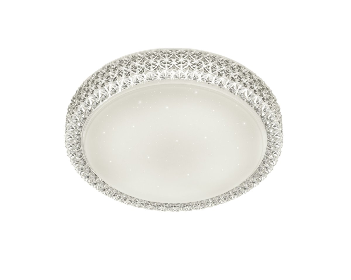 Zoom bilde av Pegasus Ø40 Hvit plafond Fra Trio Lighting - Lampens diameter er 40 cm og den stilig polerte hvite kanten p&aring; den hvite akrylen gir en elegant og h&oslash;ykvalitets karakter.