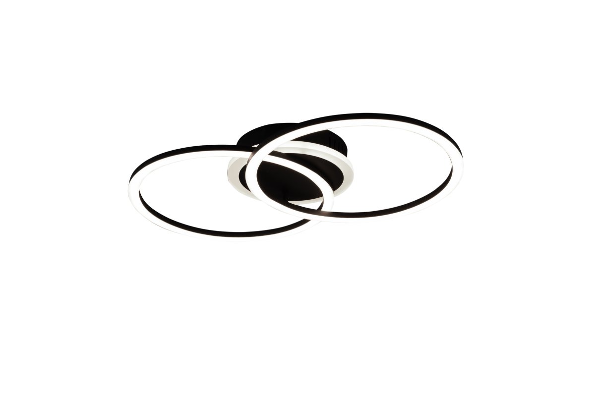 Venida 50cm Svart plafond Fra Trio Lighting - Lampen har en integrert SWITCH-dimmer som lar deg velge mellom tre lysstyrkeniv&aring;er &ndash; 100 %, 50 % og 25 % &ndash; med en vanlig effektbryter.