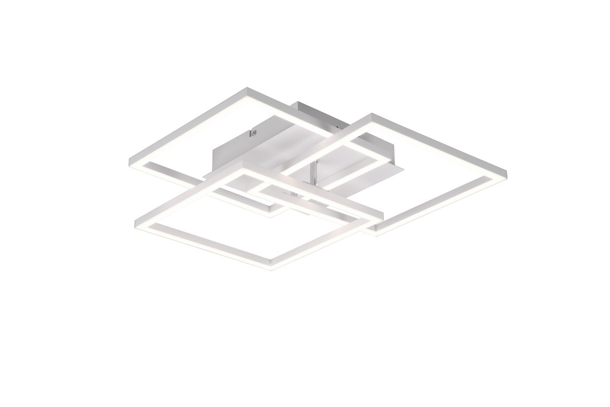Mobile 42cm Hvit plafond Fra Trio Lighting - Den minimalistiske designen i matt hvit gjør denne lampen til et allsidig interiørdesignelement som smelter inn i mange forskjellige stiler, samtidig som den tilbyr moderne eleganse og funksjon.