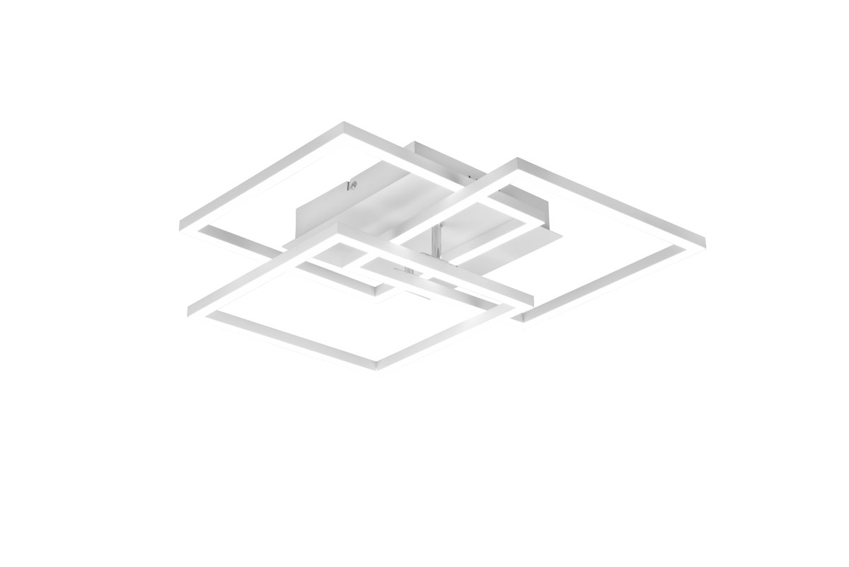 Mobile 42cm Hvit plafond Fra Trio Lighting - Den minimalistiske designen i matt hvit gjør denne lampen til et allsidig interiørdesignelement som smelter inn i mange forskjellige stiler, samtidig som den tilbyr moderne eleganse og funksjon.