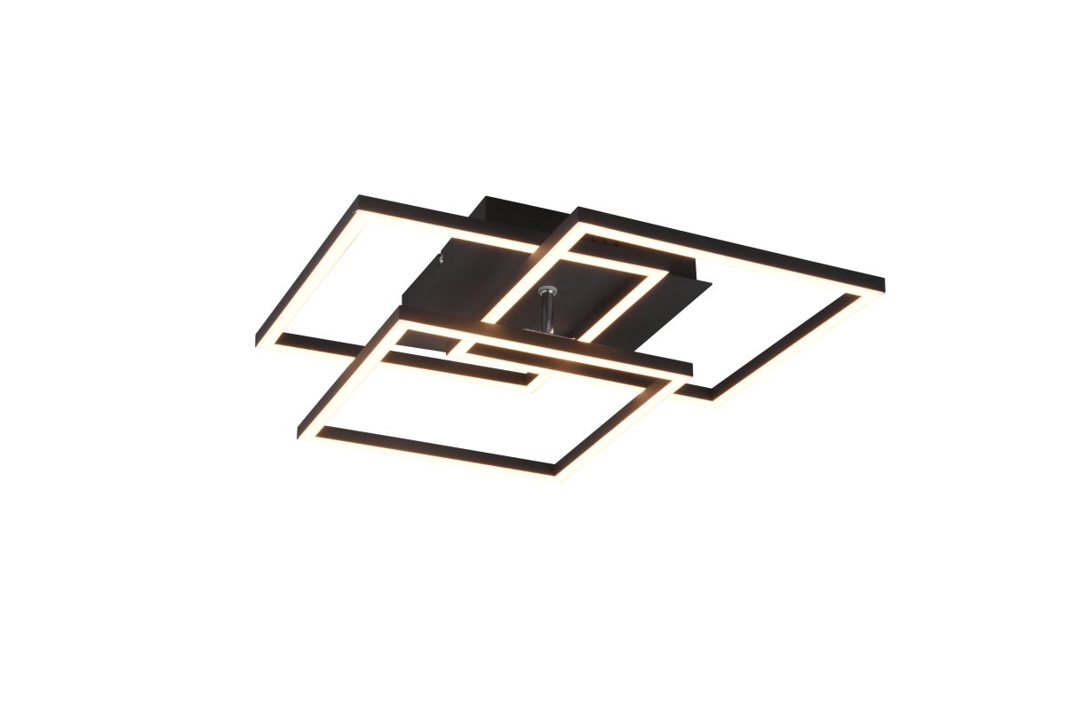 Mobile 42cm Svart plafond Fra Trio Lighting - Den minimalistiske designen i matt sort gjør denne lampen til et allsidig interiørelement som smelter inn i mange forskjellige stiler, samtidig som den tilbyr moderne eleganse og funksjon.
