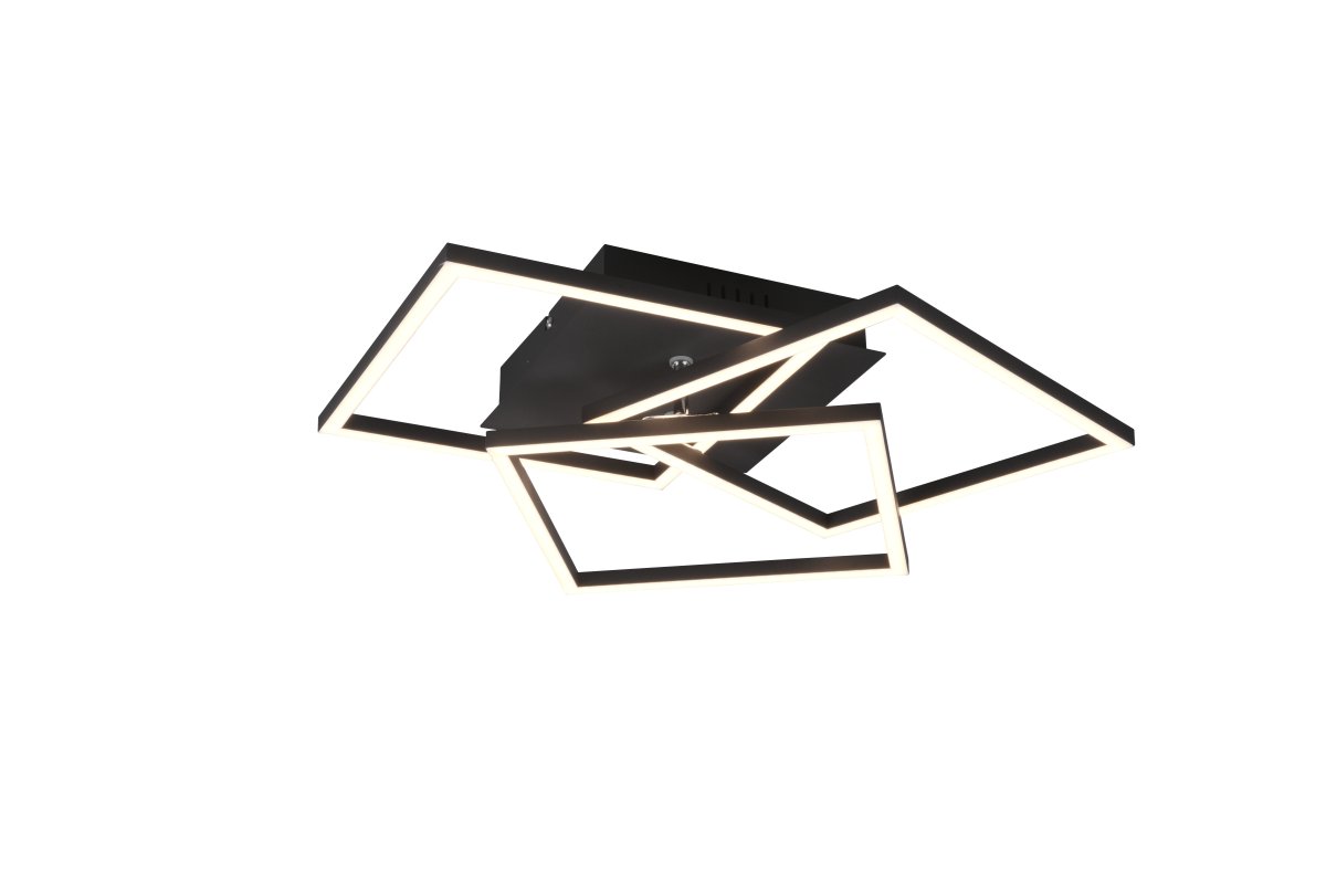 Mobile 42cm Svart plafond Fra Trio Lighting - Den minimalistiske designen i matt sort gjør denne lampen til et allsidig interiørelement som smelter inn i mange forskjellige stiler, samtidig som den tilbyr moderne eleganse og funksjon.
