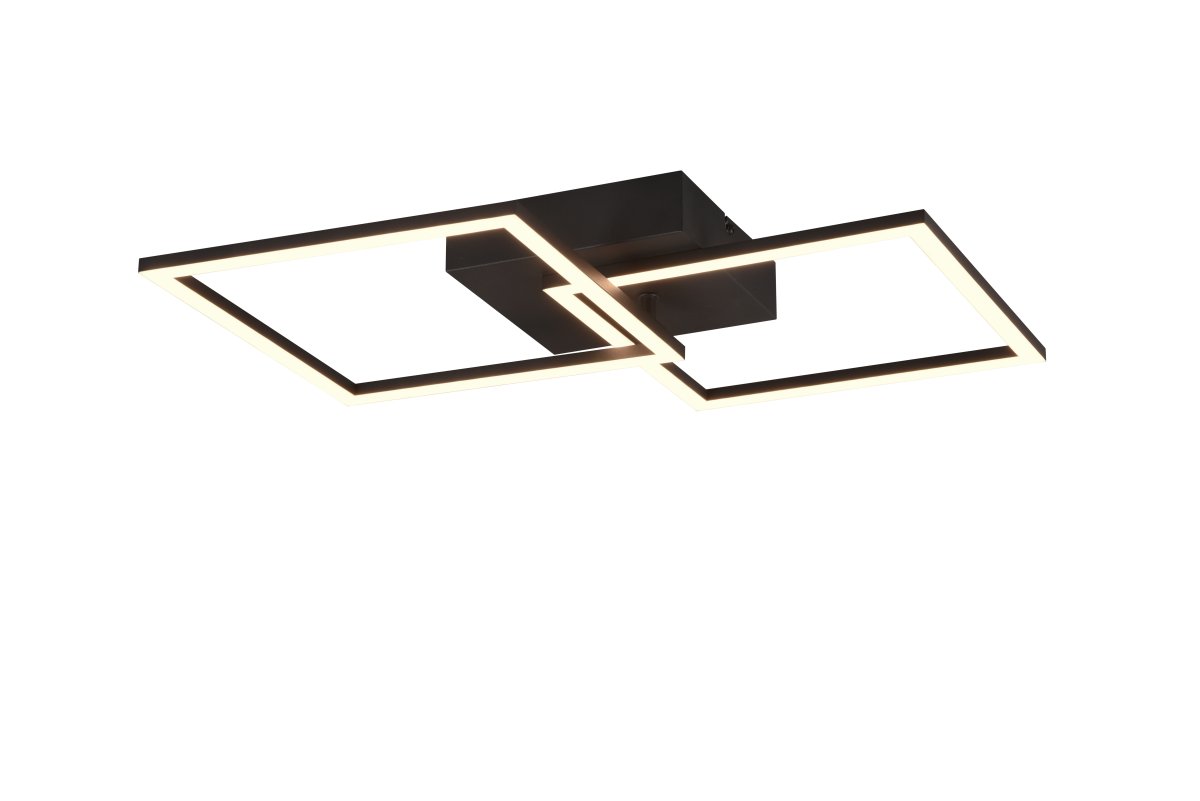 Trail 60cm Svart plafond Fra Trio Lighting - Tak- og vegglampen Trail er et stilig blikkfang som imponerer med sin geometriske og roterbare design.