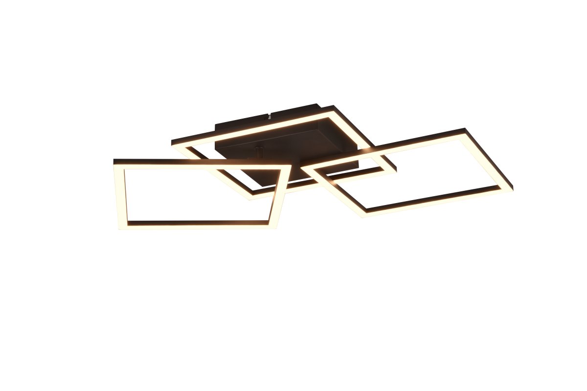 Trail 74cm Svart plafond Fra Trio Lighting - Tak- og vegglampen Trail er et stilig blikkfang som imponerer med sin geometriske og roterbare design.