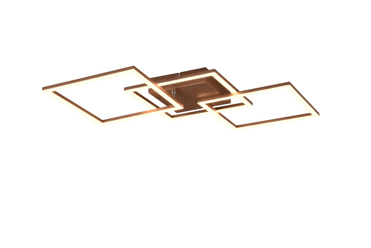 Trail 74cm Brun plafond Fra Trio Lighting - Tak- og vegglampen Trail er et stilig blikkfang som imponerer med sin geometriske og roterbare design.