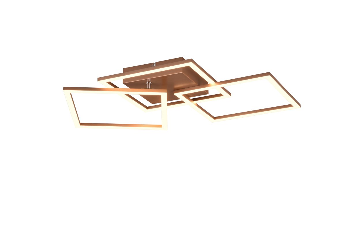 Trail 74cm Brun plafond Fra Trio Lighting - Tak- og vegglampen Trail er et stilig blikkfang som imponerer med sin geometriske og roterbare design.