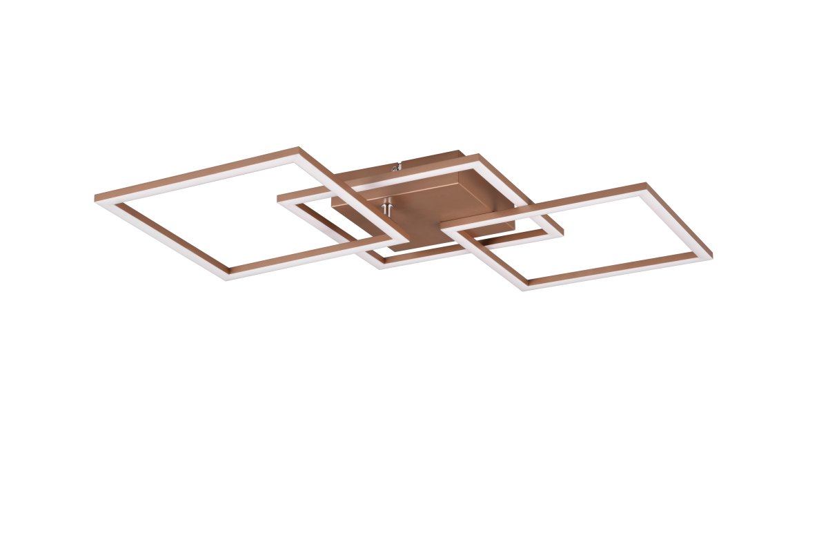 Trail 74cm Brun plafond Fra Trio Lighting - Tak- og vegglampen Trail er et stilig blikkfang som imponerer med sin geometriske og roterbare design.