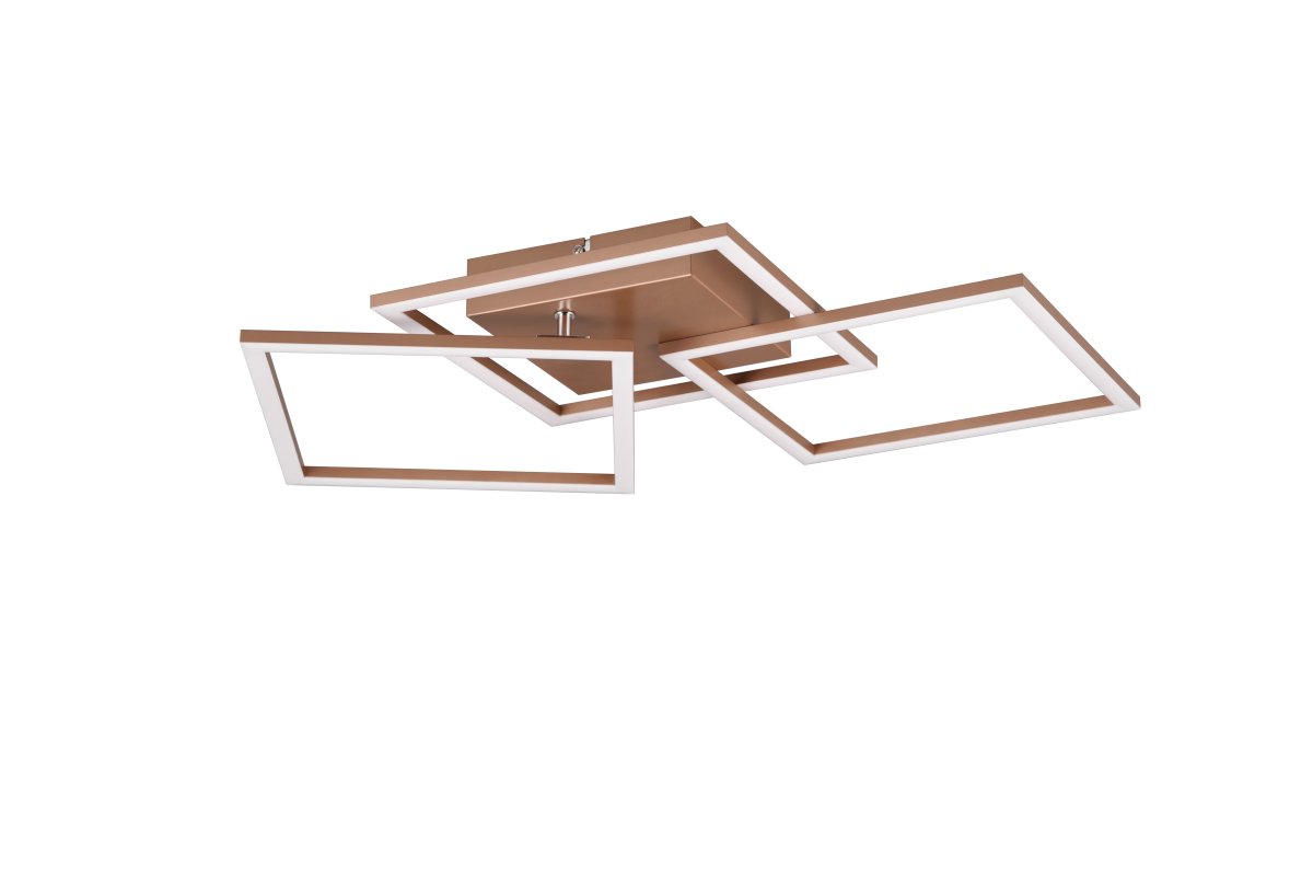 Trail 74cm Brun plafond Fra Trio Lighting - Tak- og vegglampen Trail er et stilig blikkfang som imponerer med sin geometriske og roterbare design.