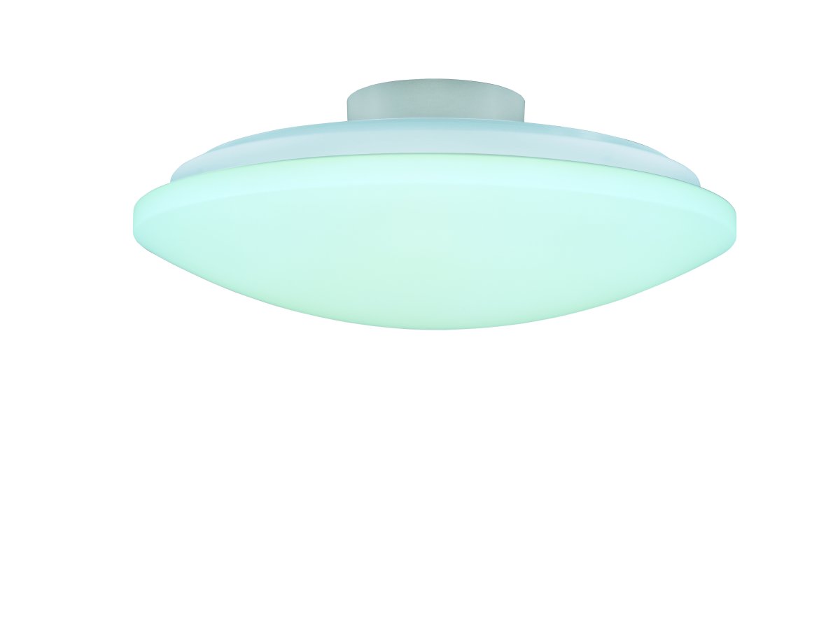 Prodo Ø50 Hvit plafond Fra Trio Lighting - 50 cm passer den perfekt i b&aring;de stue og soverom.