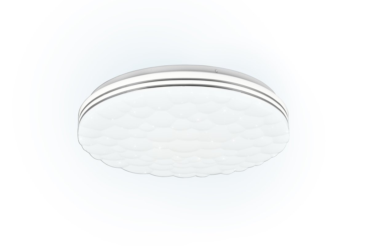 Tiger Ø38 Hvit barnelampe Fra Trio Lighting - Med den medf&oslash;lgende fjernkontrollen kan b&aring;de lysfargen og lysstyrken justeres trinnl&oslash;st og individuelt.
