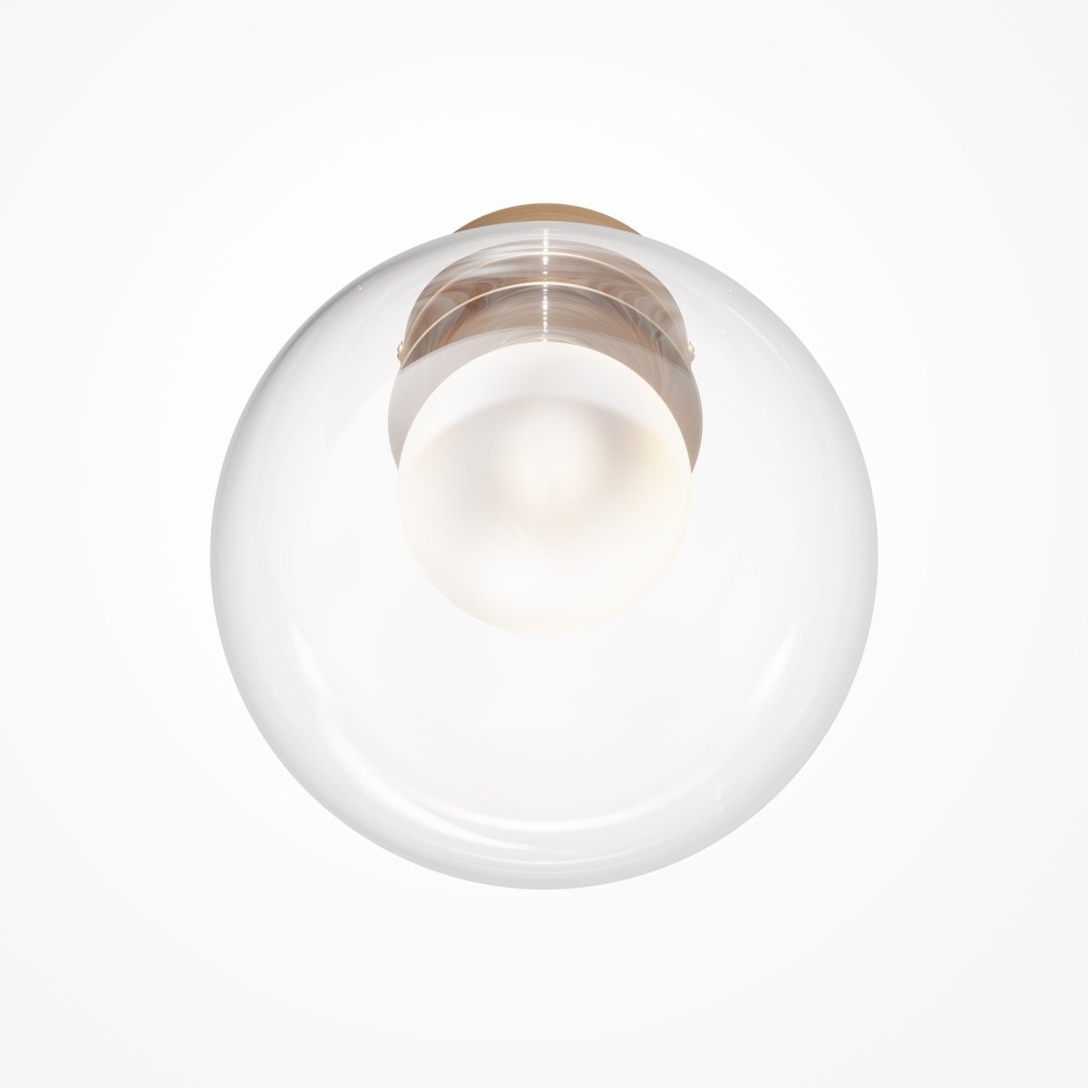 Basic form Ø20 Gull vegglampe Fra Maytoni - Med en rund, klar glasskuppel og en gylden sokkel gir lampen et mykt og varmt lys som skaper en innbydende atmosfære.