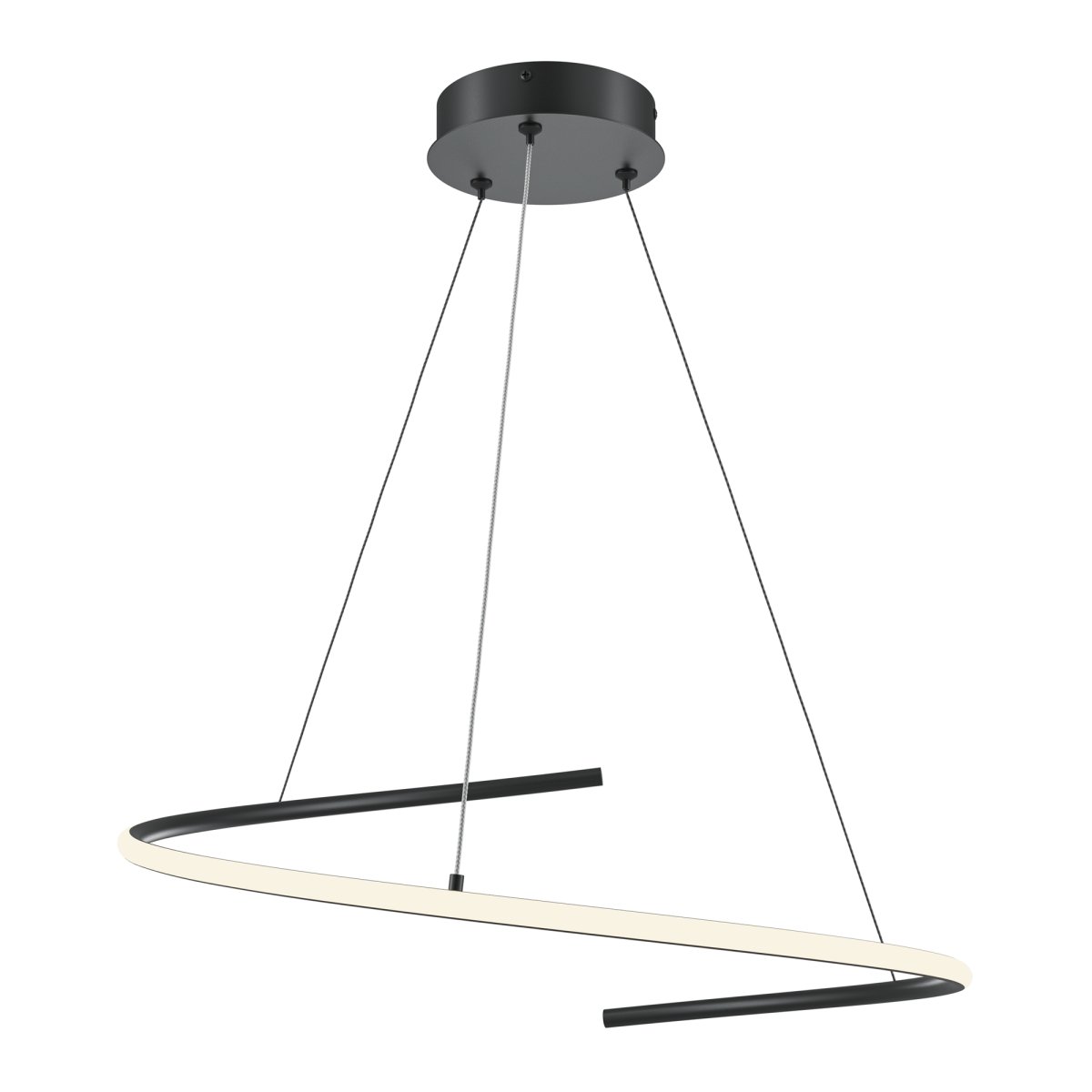 Curve Ø60 Svart Taklampe Fra Maytoni - Curve blir en imponerende funksjon i ethvert moderne interiør og setter tonen for et stilig og sofistikert hjem.