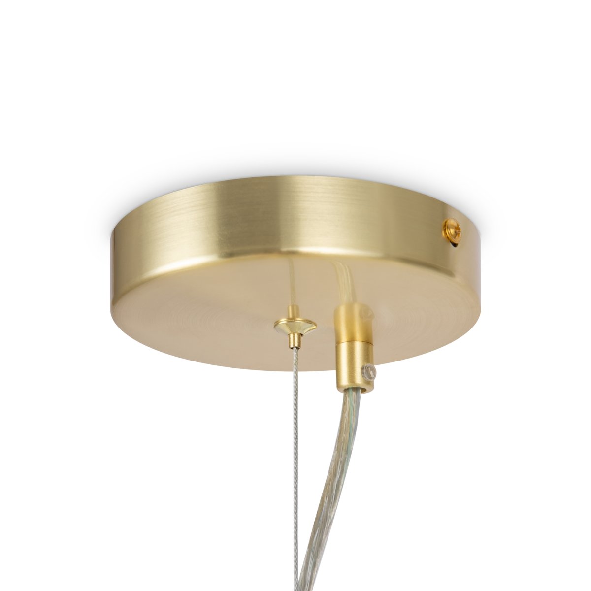 Dallas Ø65 Gull Taklampe Fra Maytoni - Den unike designen med runde glasskupler i forskjellige retninger skaper et dramatisk og elegant lysspill som fyller rommet med varme og karakter.