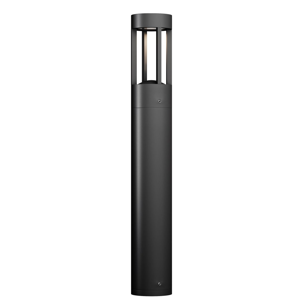 Vint 60cm Grafitt pullerter Fra Maytoni - Vint pullert har en robust konstruksjon i metall og skaper et vakkert m&oslash;nstret lys gjennom sine prismeformede linjer p&aring; den runde kroppen.