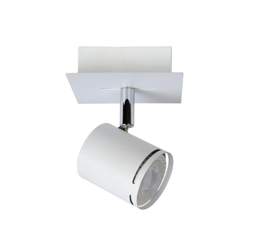Rilou Hvit spotlight Fra Lucide - Rilou er utstyrt med en 4,5W - varmhvit - 3000 Kelvin - energieffektiv - dimbar - LED-lyskilde.