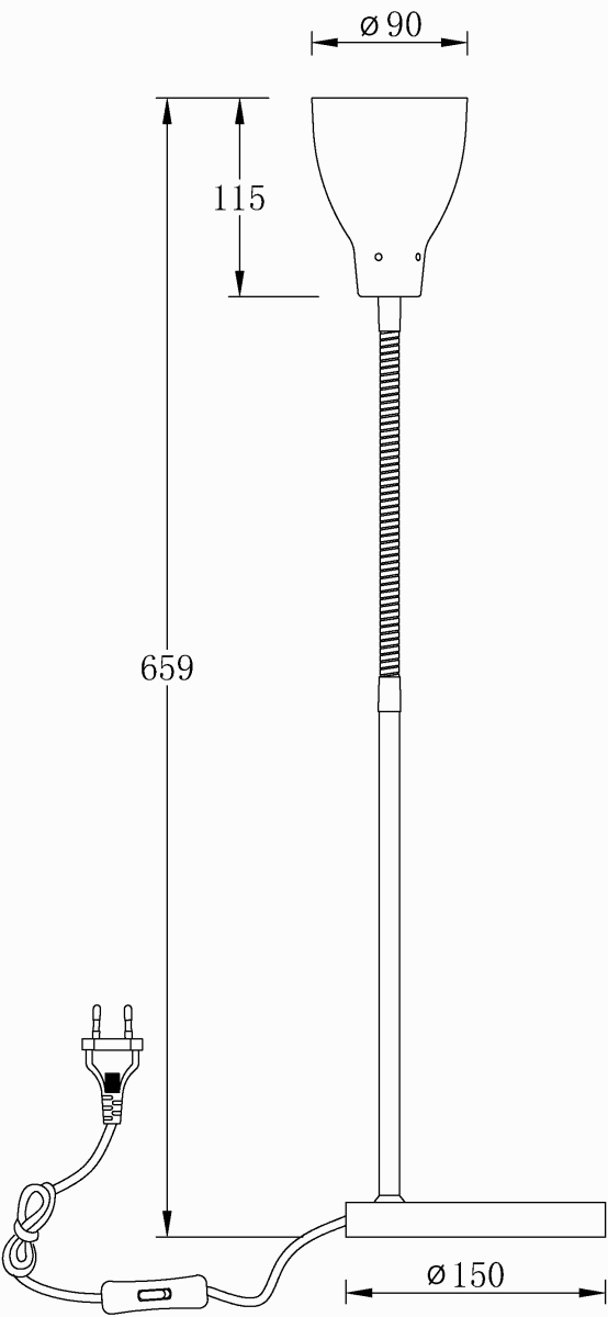 Sarek 45cm Stål skrivebordslampe Fra Aneta Lighting - Sarek er en klassisk skrivebordslampe med et tidsriktig design i stål.