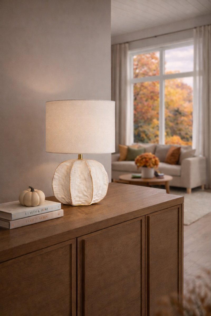 Sandy 37cm Hvit bordlampe Fra Cottex - Sandy er en dekorativ bordlampe med en mykt formet keramisk lampefot som gir et livlig og organisk uttrykk.