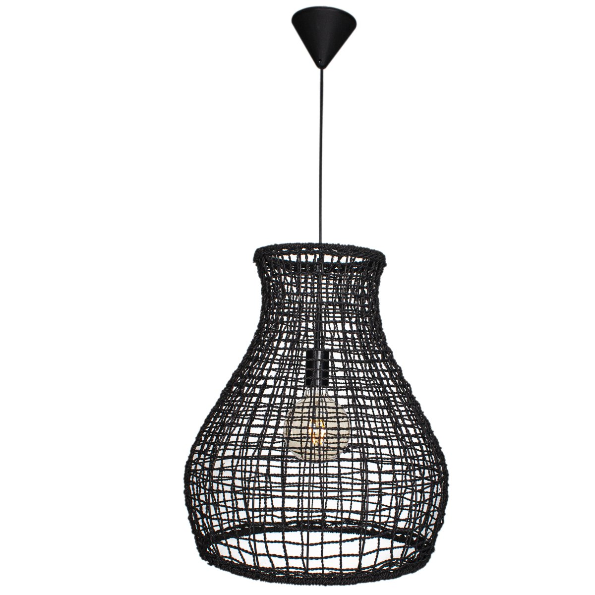 Seagrass Ø50 Svart Taklampe Fra By Rydéns - Er hjemmet ditt i en naturlig stil og vil du ha en enkel, vakker lampe som forsterker følelsen?